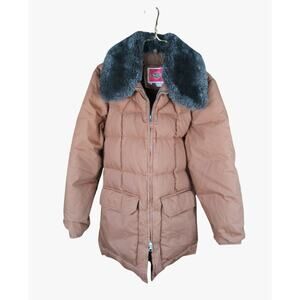 Vtg 70's Ms Pioneer Quilted Coat Sz L